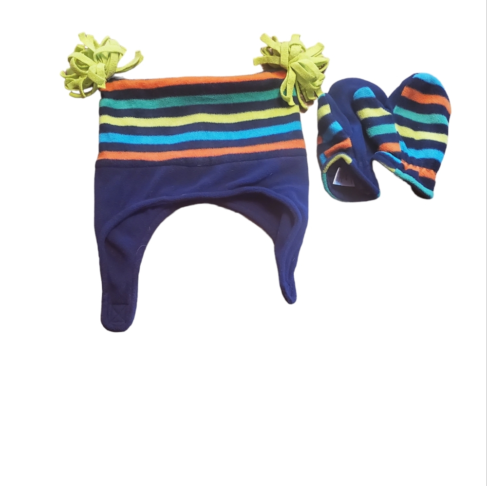 Jumping Beans hat and mitten set